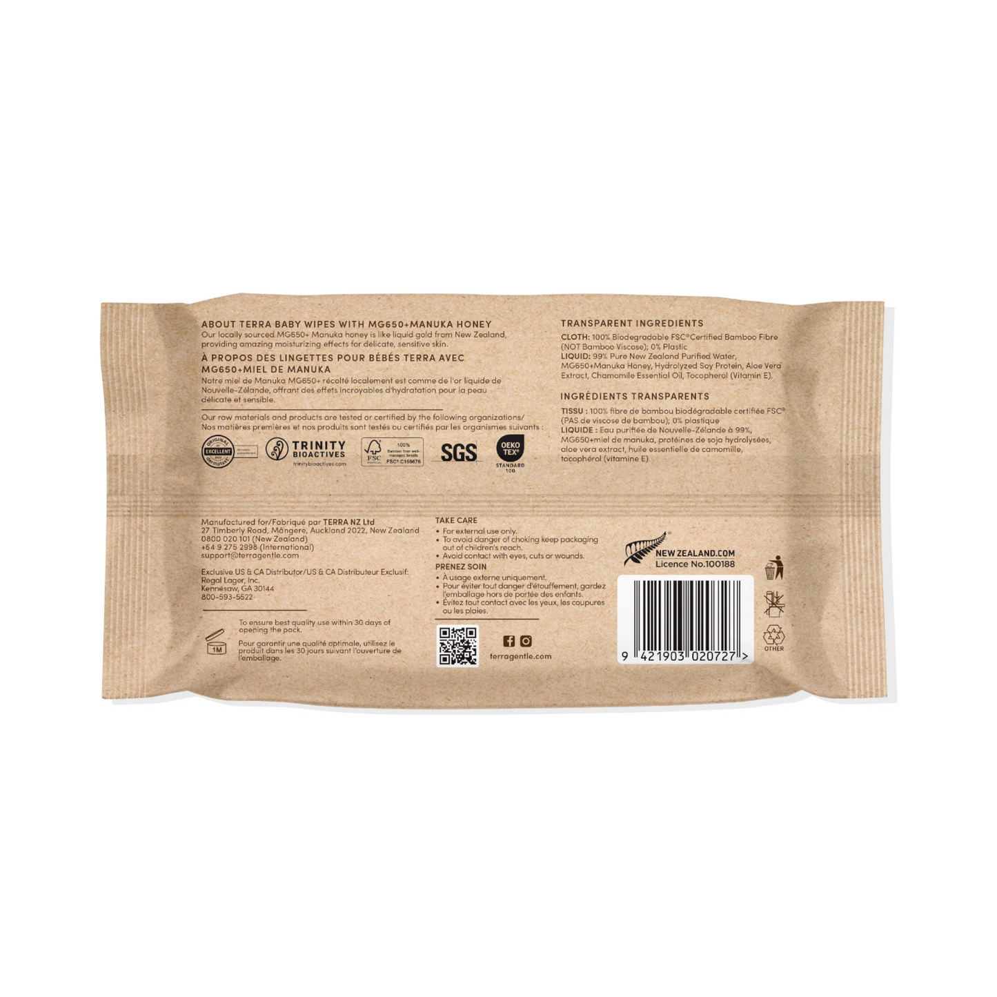 Manuka Honey Baby Wipes 70s (12*70s)