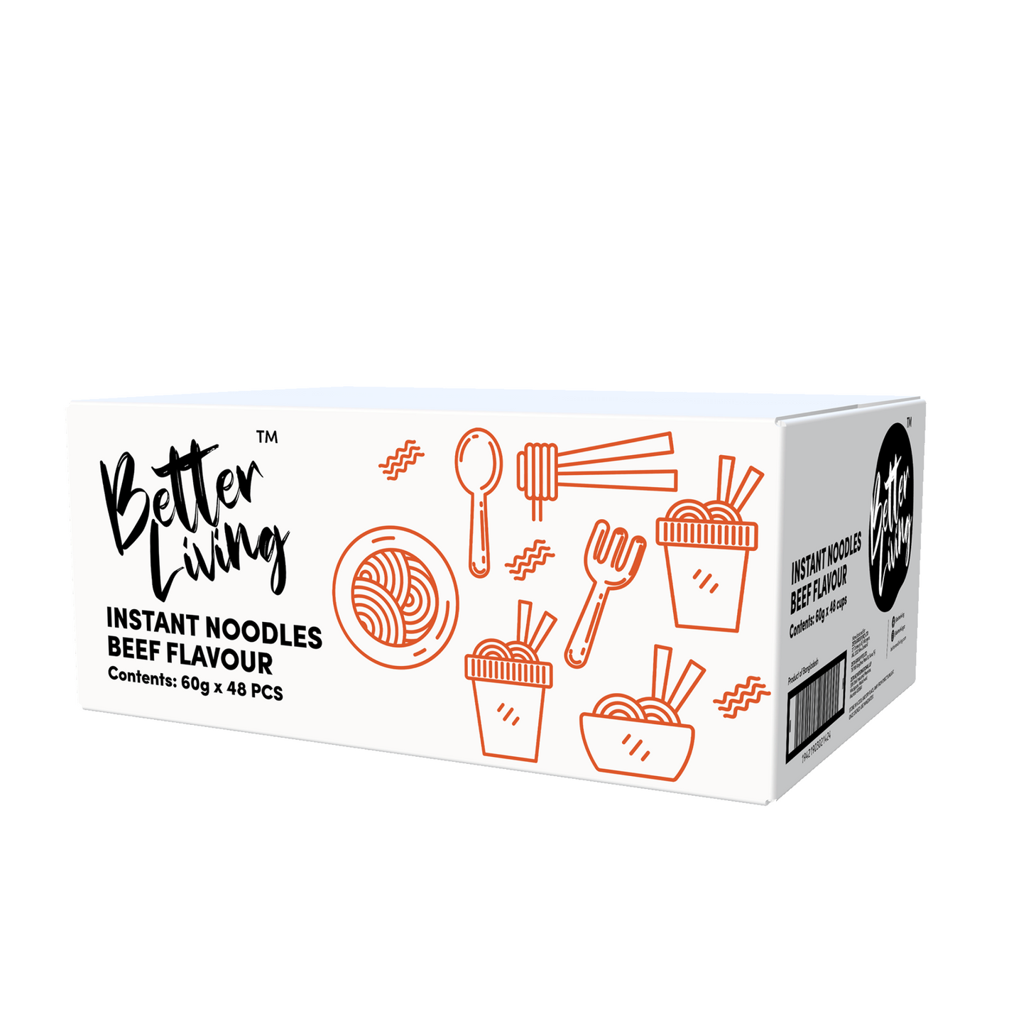 Instant Cup Noodles Beef Flavour (60g*48pcs)