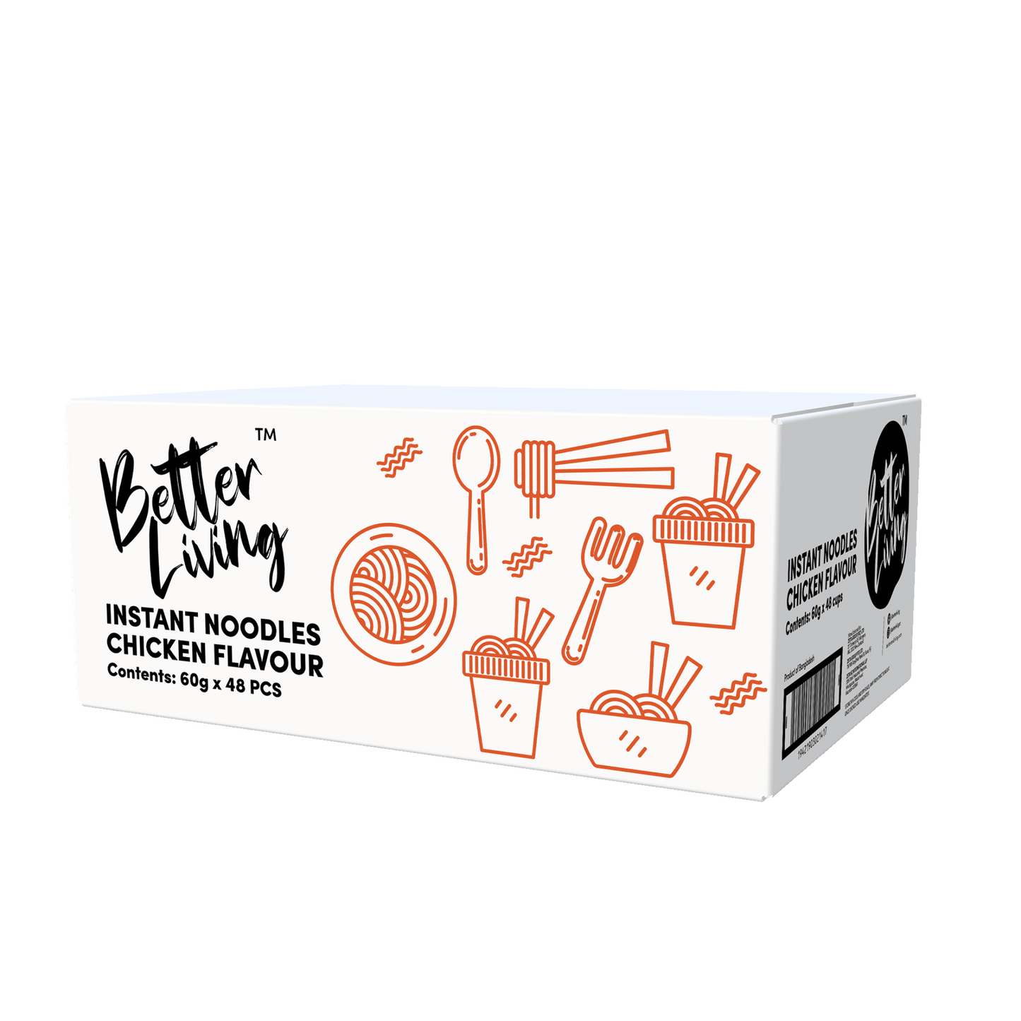 Instant Cup Noodles Chicken Flavour (60g*48pcs)