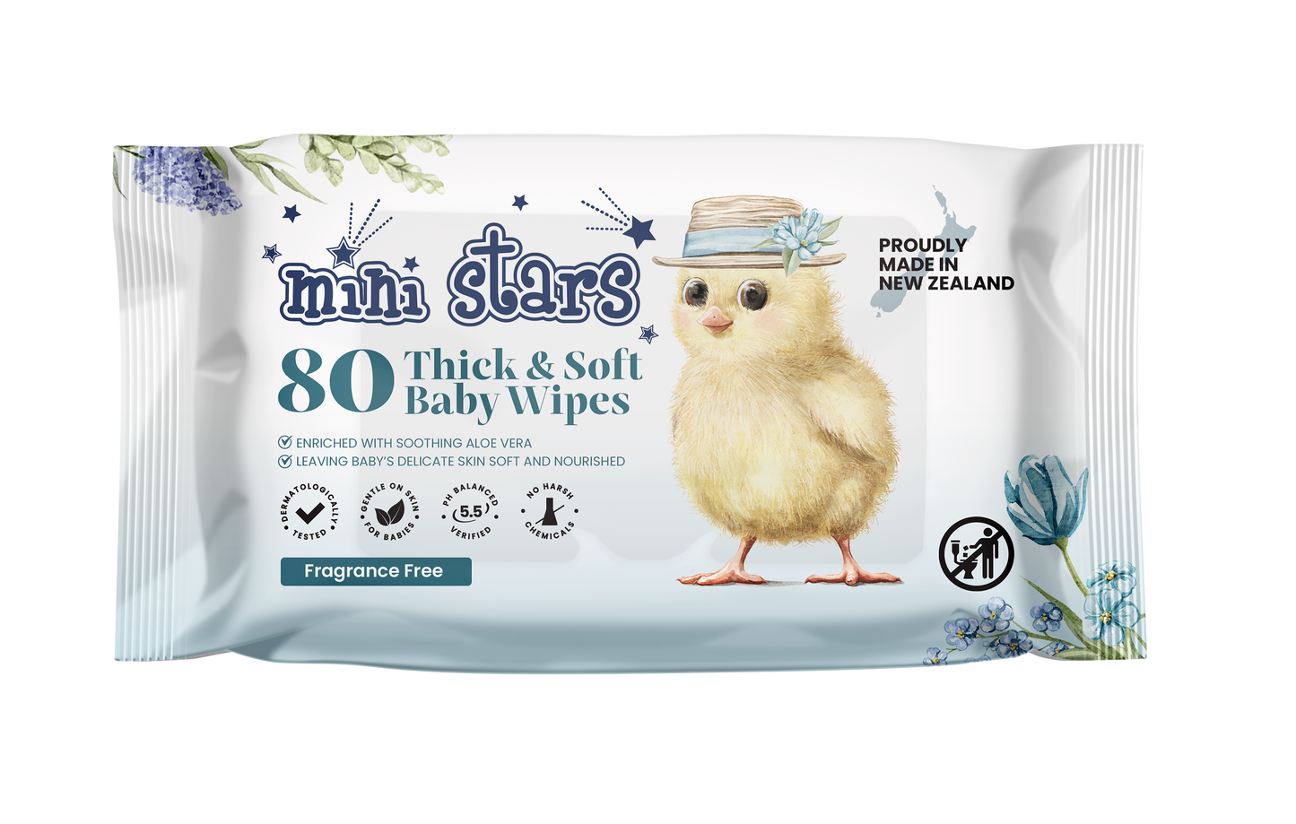 Wipes fragrance free 80's (12*80s)