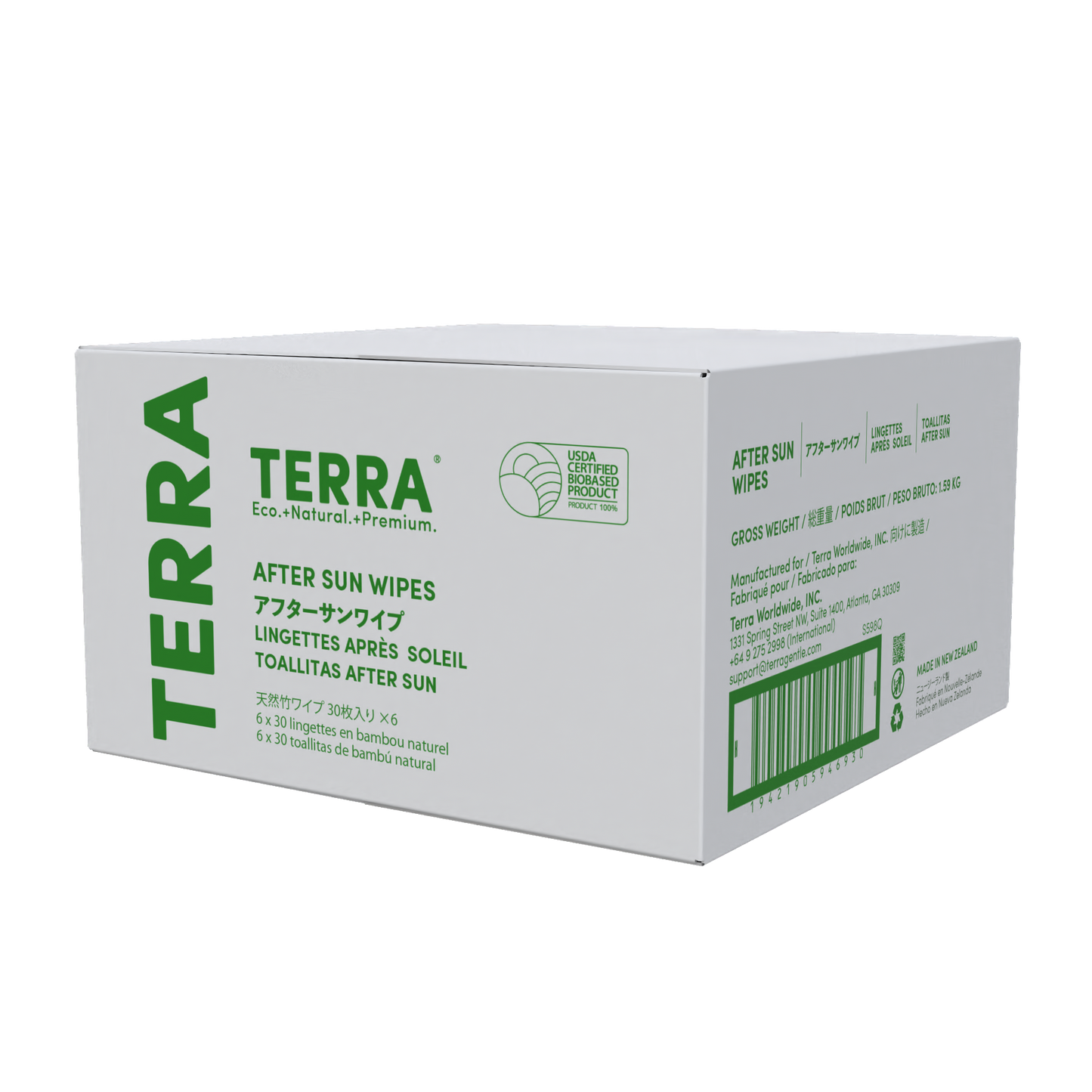 Terra After Sun Wipes 30s x 6 Carton Pack