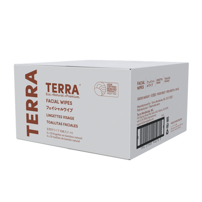 Terra Facial Wipes 30s x 6 Carton Pack