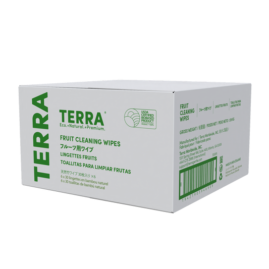 Terra Fruit Cleaning Wipes 30s x 6 Carton Pack