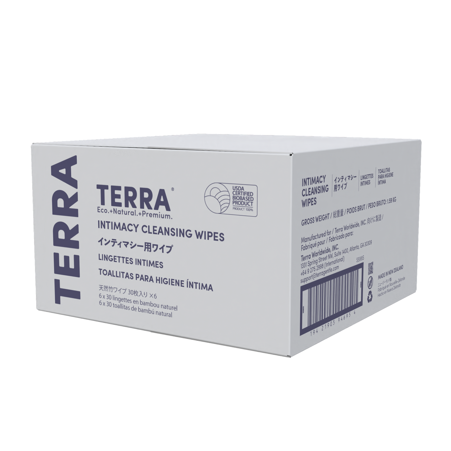 Terra Intimacy Cleansing Wipes 30s x 6 Carton Pack