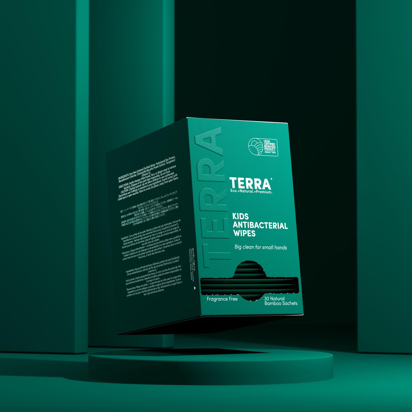 Terra Kids Antibacterial Wipes 30s x 6 Carton Pack