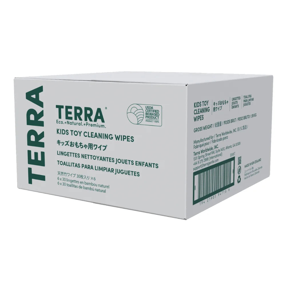 Terra Kids Toy Cleaning Wipes 30s x 6 Carton Pack