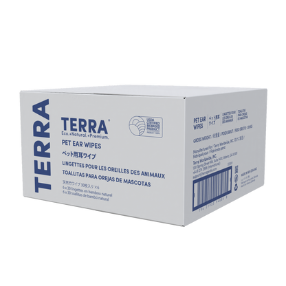 Terra Pet Ear Wipes 30s x 6 Carton Pack