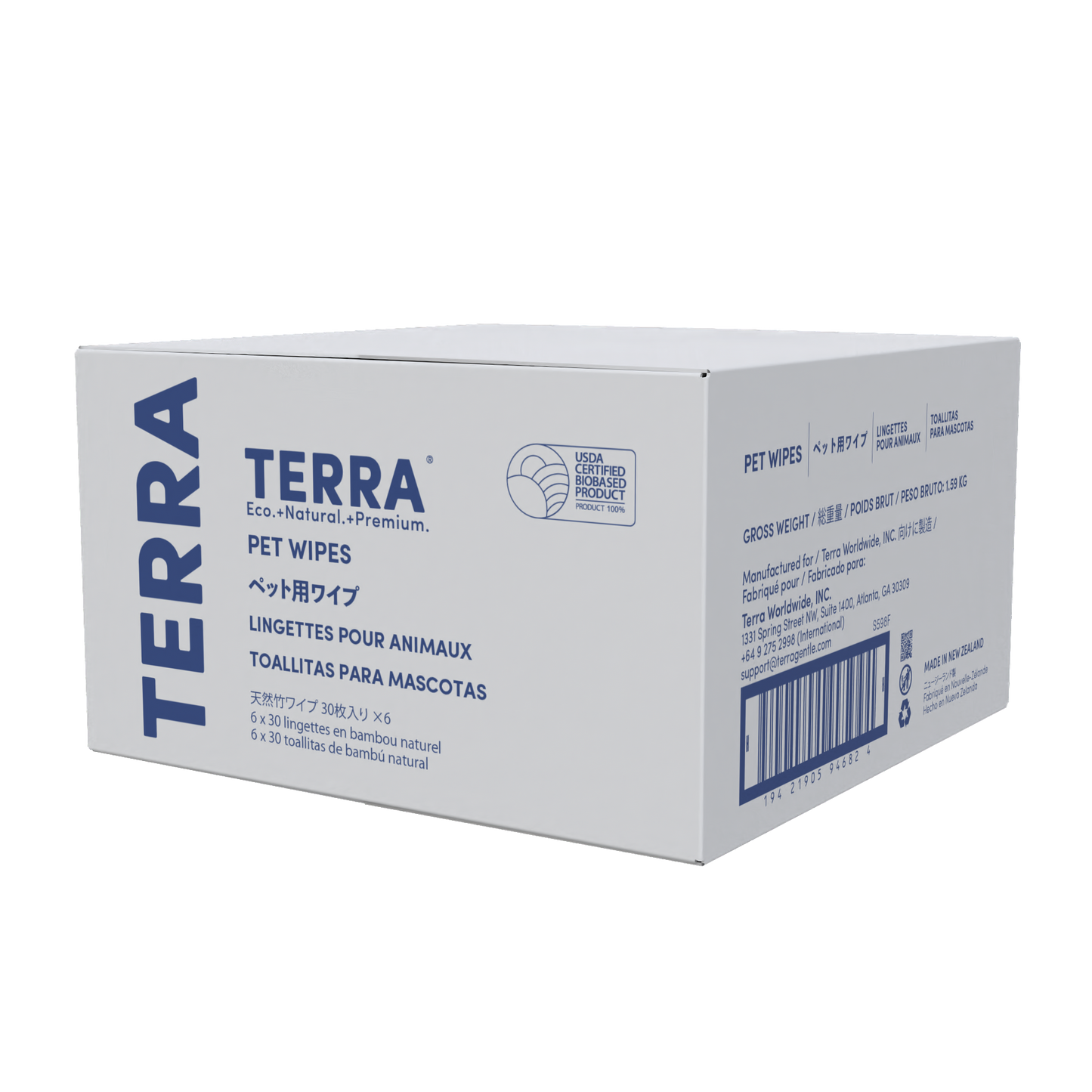 Terra Pet Wipes 30s x 6 Carton Pack