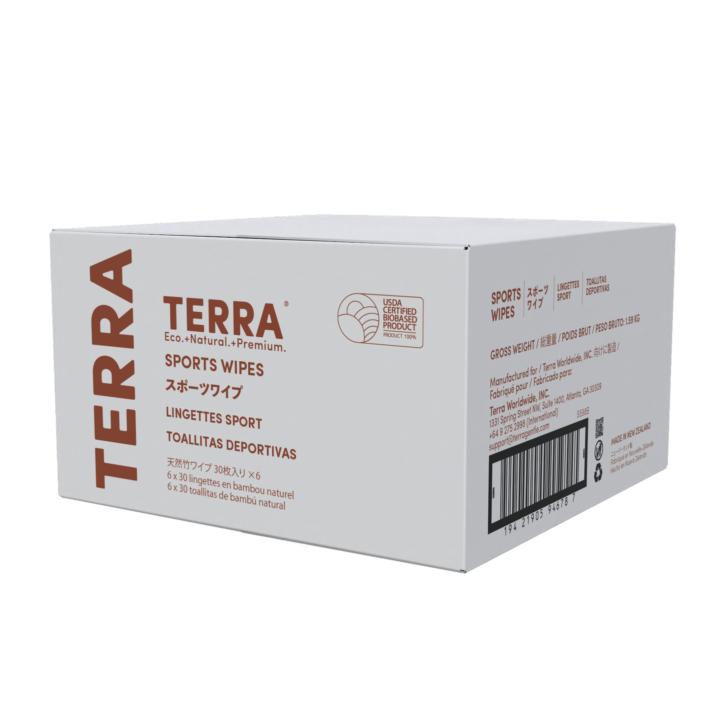 Terra Sport Wipes 30s x 6 Carton Pack