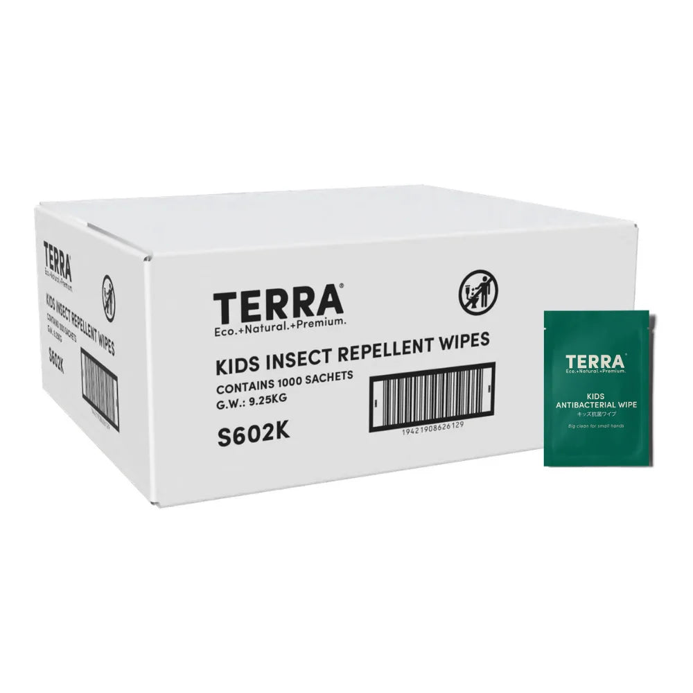 Terra Kids Insect Repellent Wipes Carton Pack