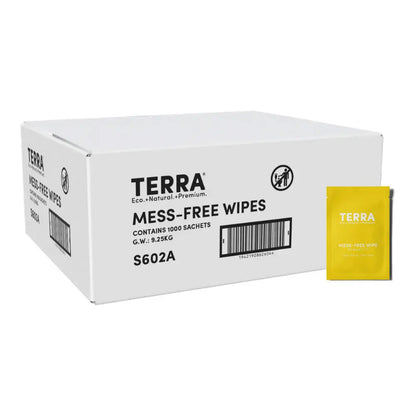 Terra mess-free wipes carton pack