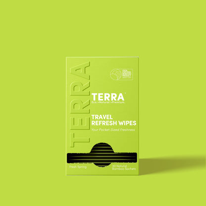 Terra Travel Refresh Wipes 30s x 6 Carton Pack