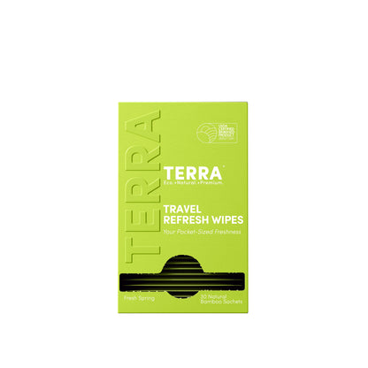 Terra Travel Refresh Wipes 30s x 6 Carton Pack